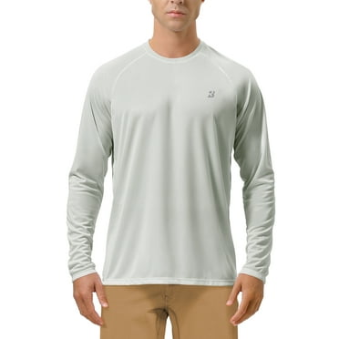 Roadbox Mens UPF 50  UV Sun Protection Shirts Outdoor Long Sleeve SPF Rash Guard for Fishing Hiking Swimming Running