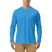 Roadbox UPF 50+ Men's Long Sleeve Fishing Shirts UV Sun Protection Tee Tops for Outdoors Running Workout