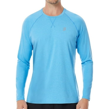 Roadbox UPF 50  Sun Shirts for Men, UV Protection Long Sleeve Swim Shirt, Lightweight Rash Guard for Fishing Hiking Running