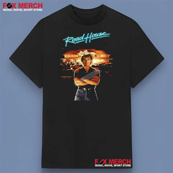 Roadhouse Patrick Swayze Movie Shirt ,Black Color,Size L