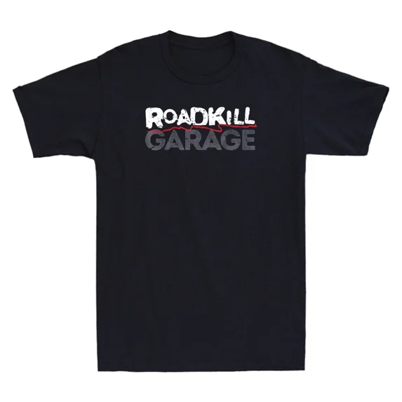 Roadkill Garage Funny Saying Quote Vintage Men's Short Sleeve T-Shirt Black Tee
