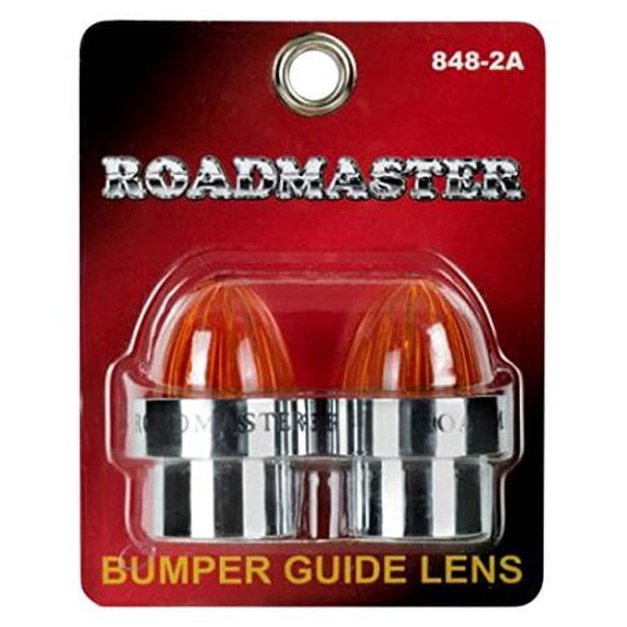 Roadmaster 848-2A Chrome Amber Threaded ABS Bumper Guide Lens, 2 Pack ...