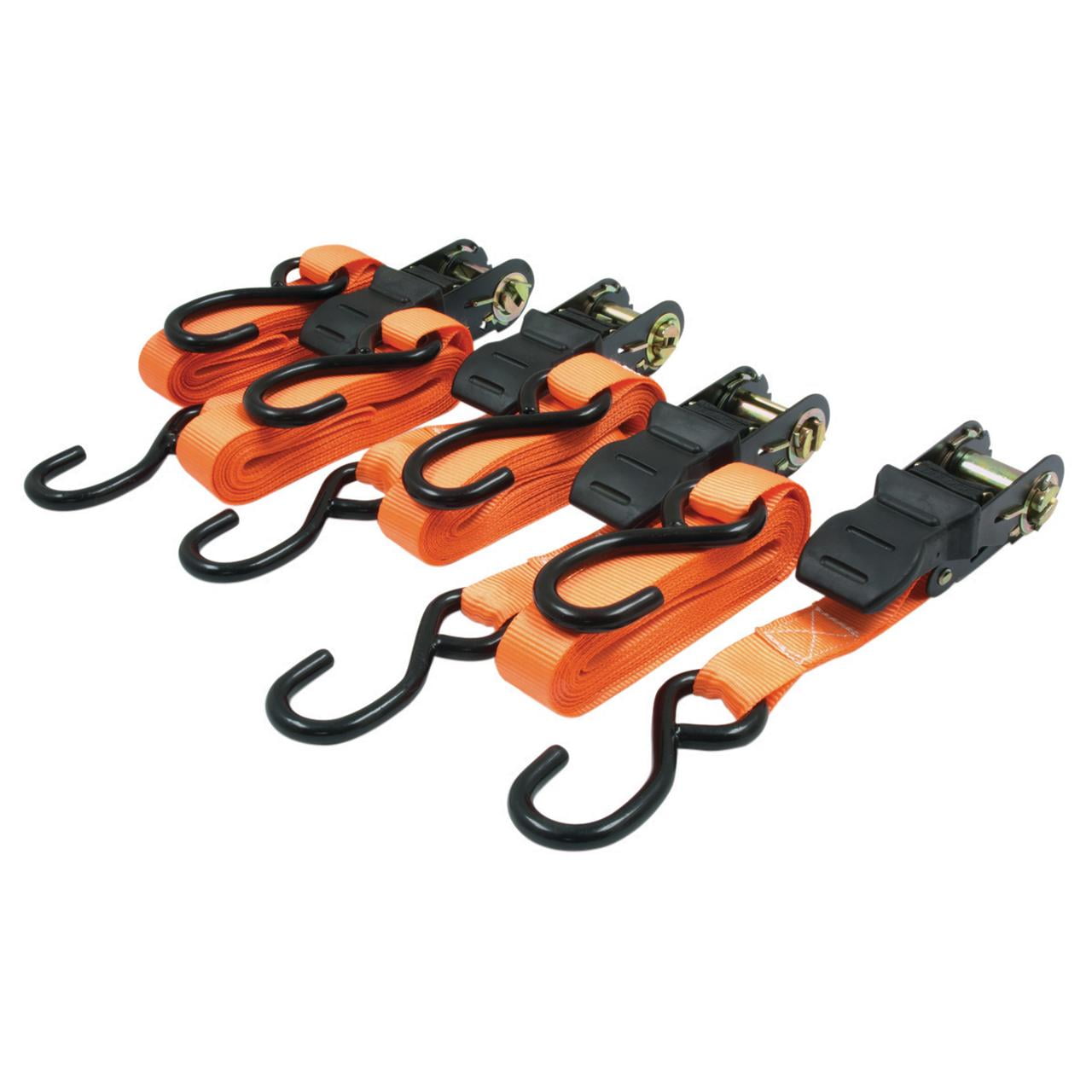 Roadpro 4Pc Ratchet Tie Down-Orange