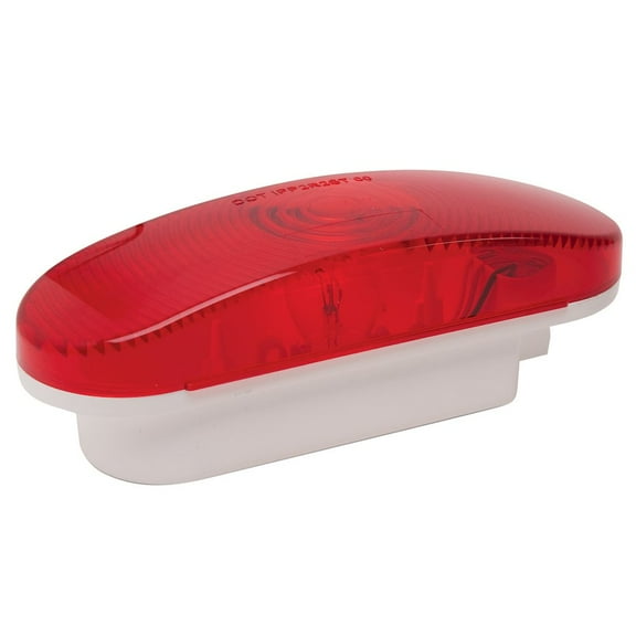 RoadPro Oval Side Marker Light 6.5 Inch x 2.25 Inch Trailer Light Sealed 12V 32-Watt Red