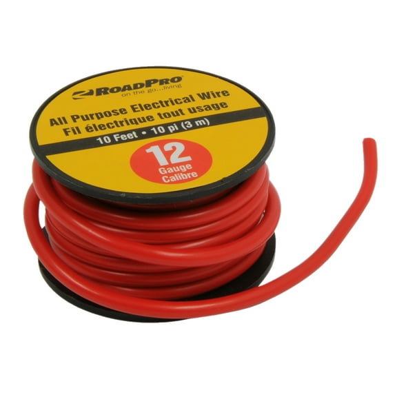 Roadpro All Purpose Electrical Wire,12ga.,10ft. RP1210