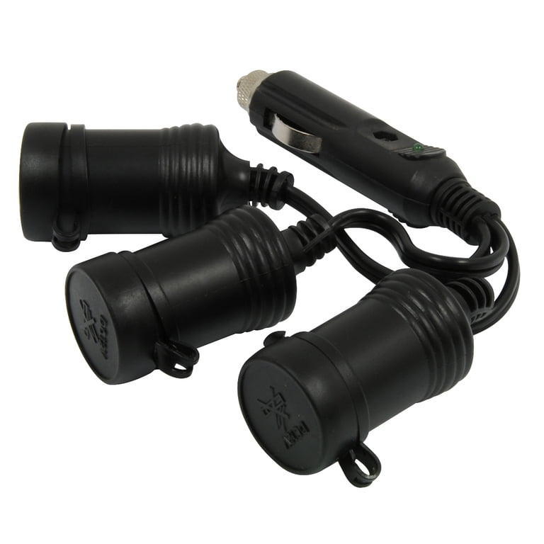 RoadPro Cigarette Lighter Adapter, 3 Outlet, 12V, RPPSP-211