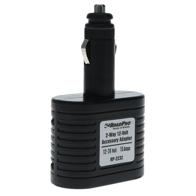 Roadpro Cigarette Lighter Plug Dual Outlet, 12V