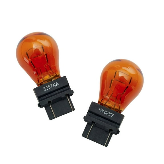 RoadPro Heavy-Duty Amber Brake Light Turn Signal Side Marker Tail Light Bulb 3357 2-Pack