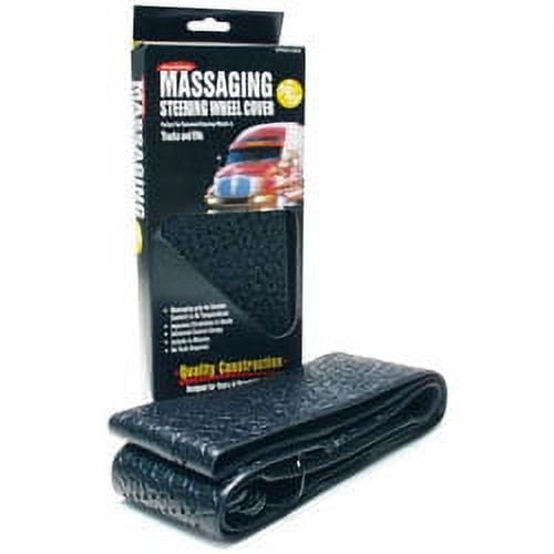 Roadpro Massaging Black, 20-22 in, Comfortable grip, Lace strap Steering Wheel Cover