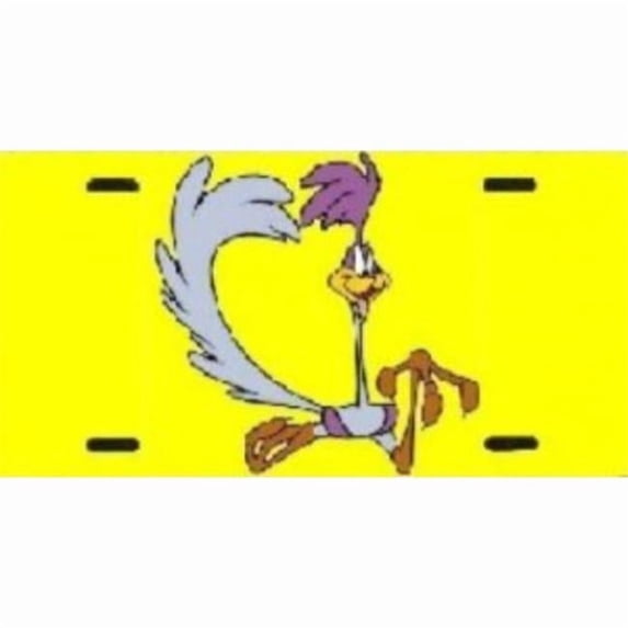 Roadrunner Cartoon Centered Photo License Plate