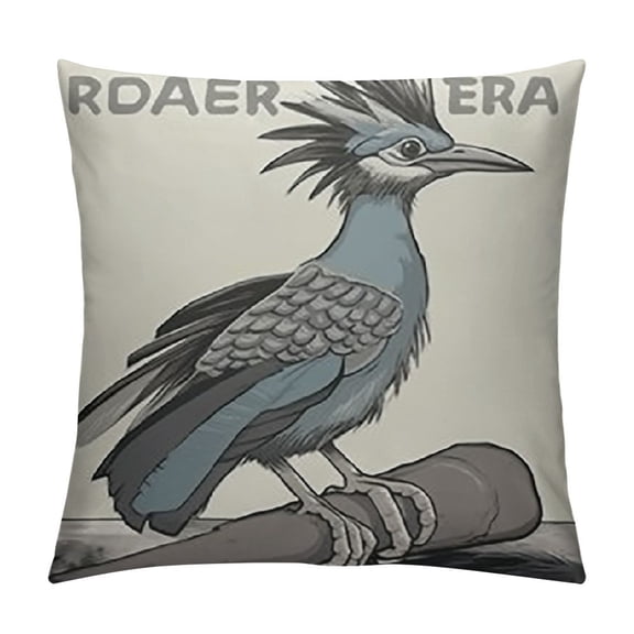 Roadrunner Cuckoo Bird Throw Pillow ulticolor