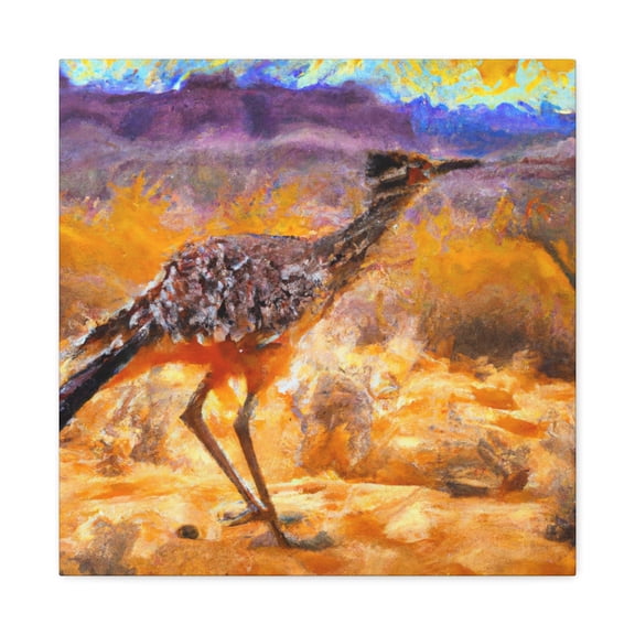 "Roadrunner In Impressionism" - Canvas