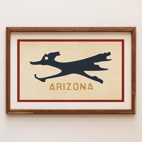 Roadrunner Print Retro Arizona Art Poster Arizona Wall Decor Retro United States Wall Art Gift For Traveler or Arizonans