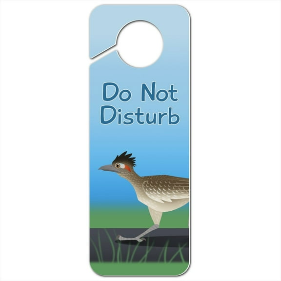 Roadrunner Runs Fast Plastic Door Knob Hanger Sign
