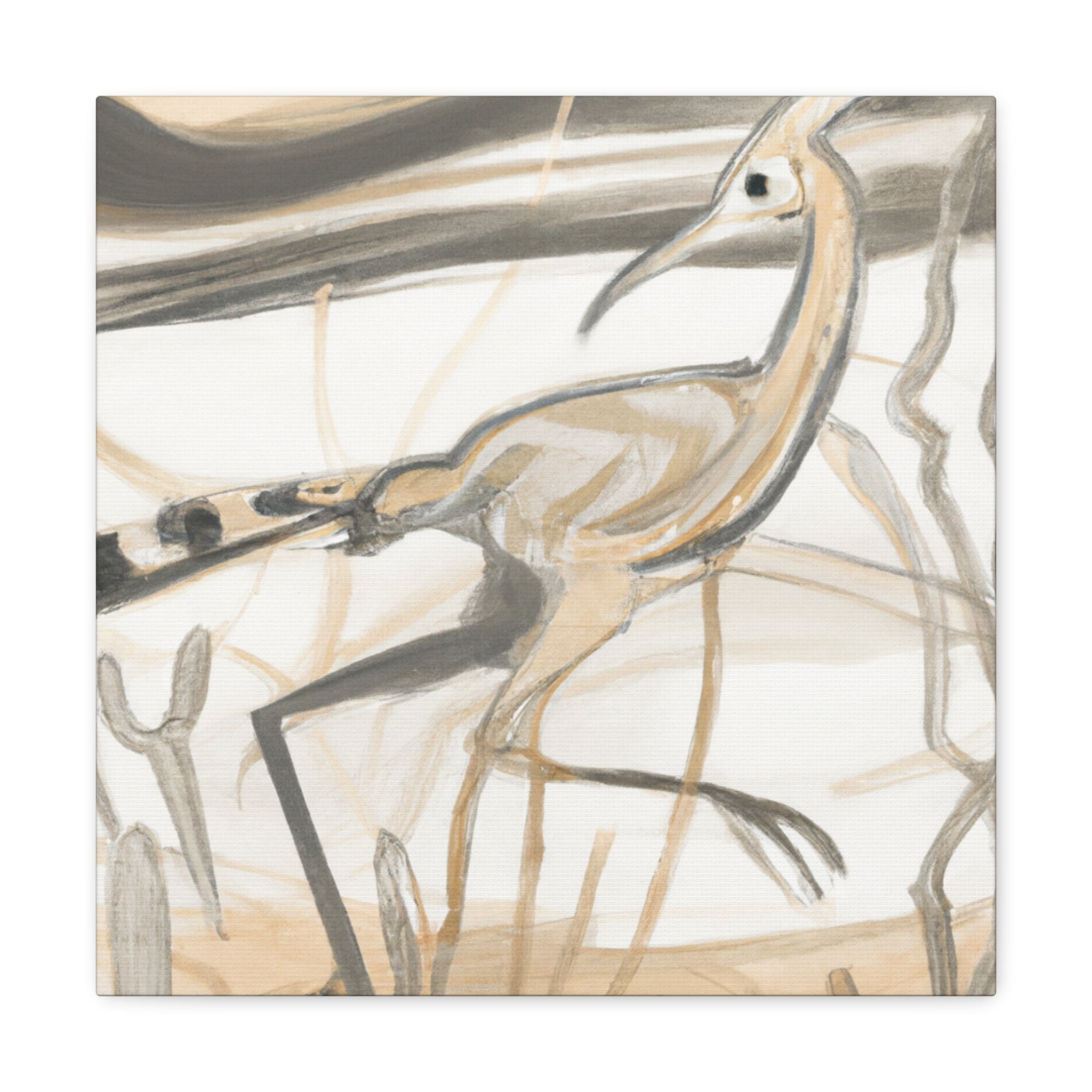 "Roadrunner's Art Nouveau Scene" - Canvas