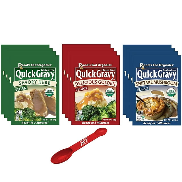 Roads End Organics Gravy Variety Pack Includes (4) Shiitake Mushroom