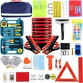 thumbnail image 1 of Roadside Assistance Emergency Kit - Car Emergency Kit with Jumper Cables (Upgraded) Emergency Roadside Kit for Car 142 Pieces Car Safety Kits,Tow Strap,Tool Kit,Reflective Warning Triangle, 1 of 5