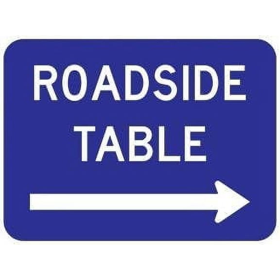 Roadside Table Guide Metal Tin Sign - 8x12 Inch - Caution Safety Warning Security Indoor & Outdoor Home Office Work