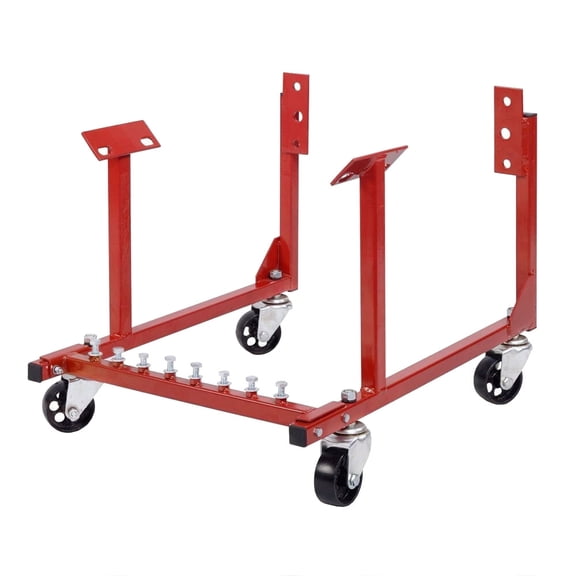 Roadstar 1000lb Auto Engine Cradle Stand for Chevrolet Chevy V8, Red
