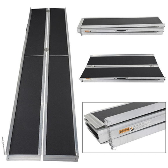 Roadstar 10ft Aluminum Multi-Folding Wheelchair Scooter Mobility Ramp Portable Non-Slip