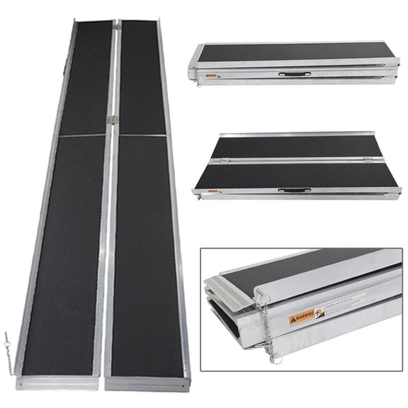 Roadstar 10ft Aluminum Multi-Folding Wheelchair Scooter Mobility Ramp Portable Non-Slip