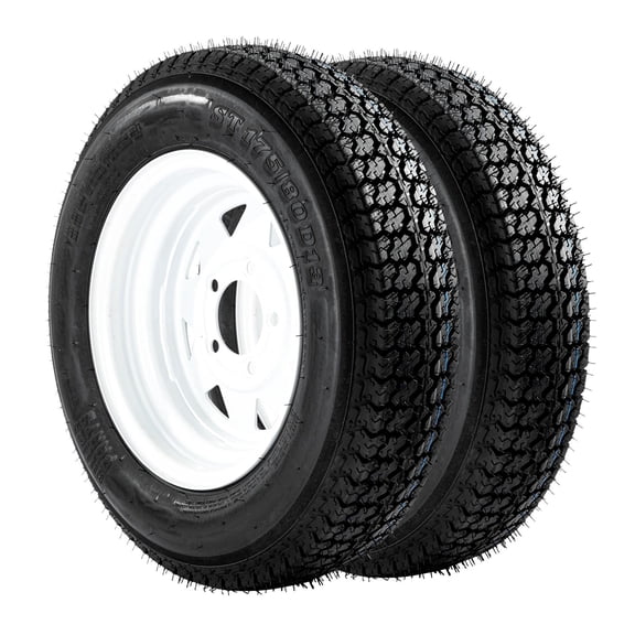 Roadstar 2PCS ST175/80D13 6PR Trailer Tires with Rims