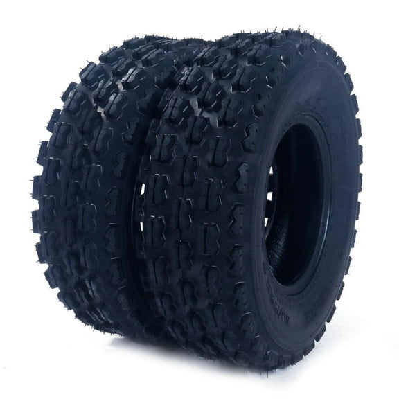 Roadstar Set of 2 19x7.00-8 Tubeless Tires, 4PR All Terrain ATV/UTV Tires