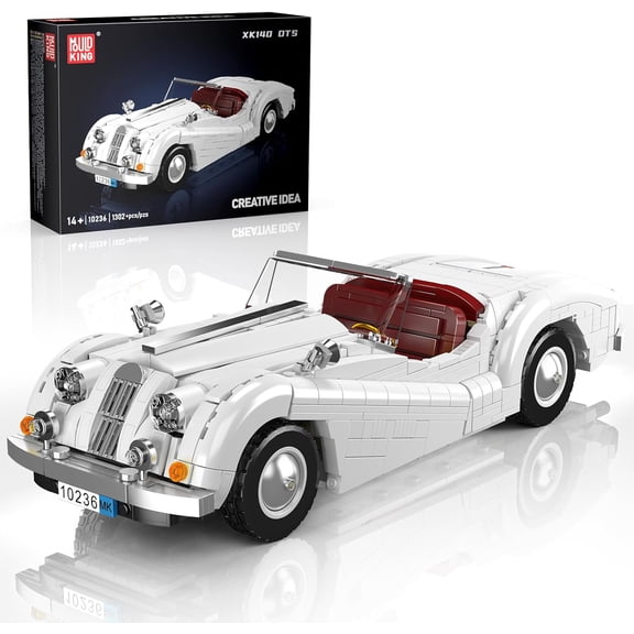 Roadster Car Toy Building Block, Convertible Sports Car Model, Collectible Vehicle Building Set, Build and Display for Adults and Aged 14+ (1302 Pieces)
