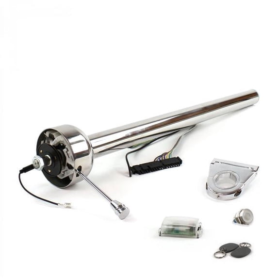 Roadster Column Stainless 3.5 in. Drop White Push Button with RFID