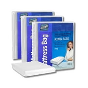 Roadway Supplies 5 Mil Premium King Size Mattress Bag- Protects from Dust & Moisture for Moving Set Of 3