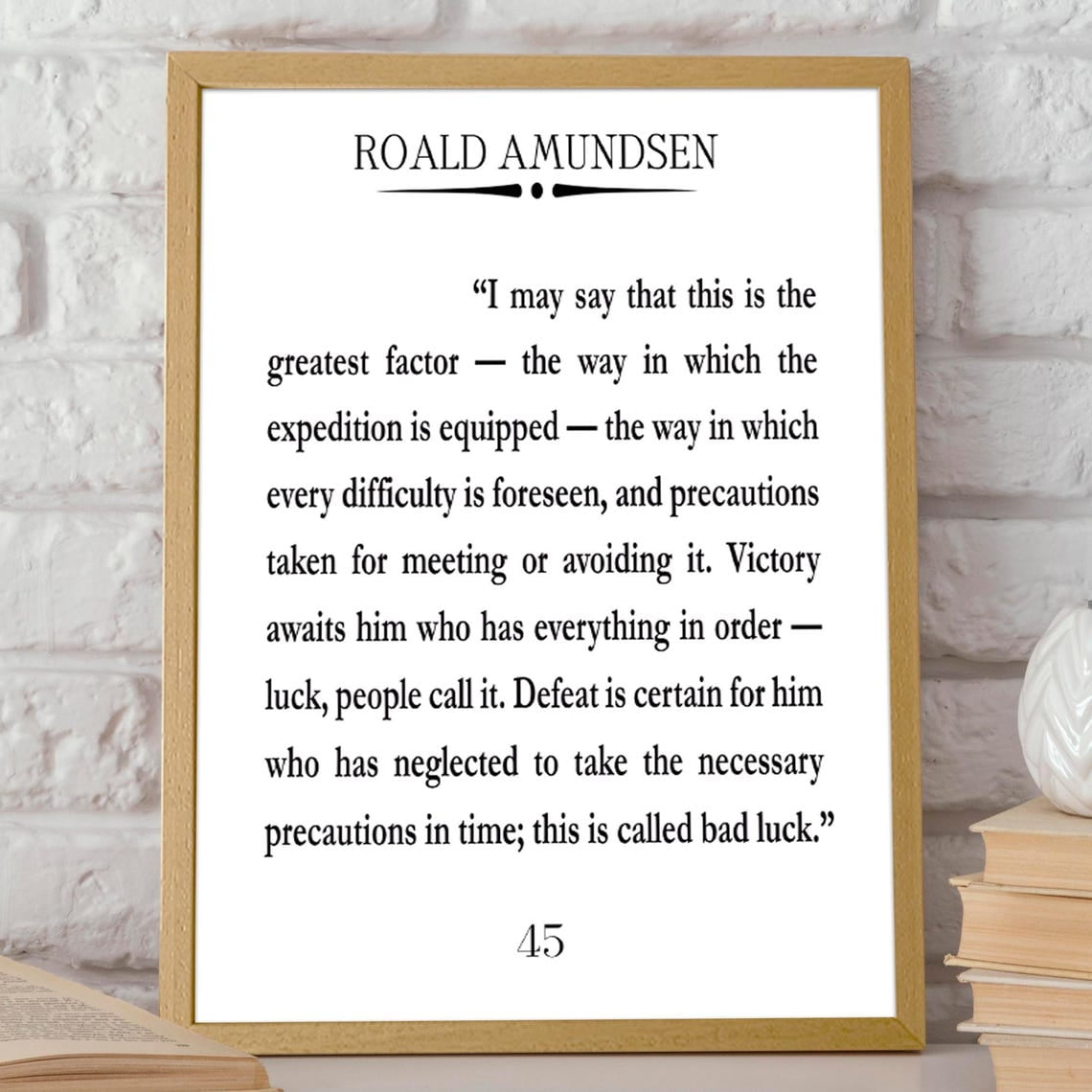 Roald Amundsen Quote Explorer Quote South Pole Poster Wall Art, Modern ...