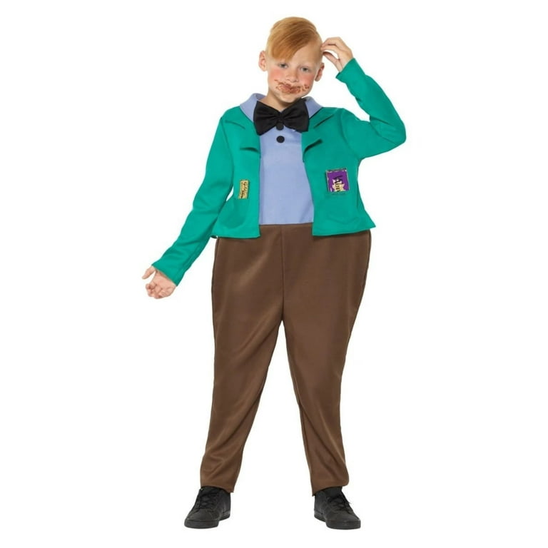 Roald Dahl Deluxe Augustus Gloop Costume Kids Green Roald Dahl Deluxe Augustus Gloop Costume Kids Green