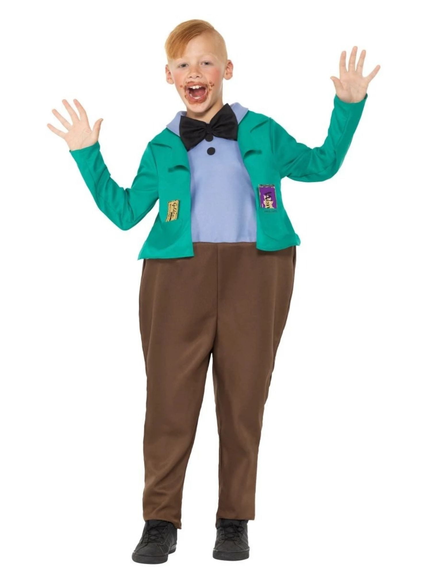 Roald Dahl Deluxe Augustus Gloop Costume Kids Green Roald Dahl Deluxe Augustus Gloop Costume Kids Green