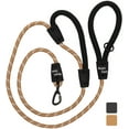 Roam Gear Brown 6FT Dog Leashes Extra Padded Two Handles, Lockable
