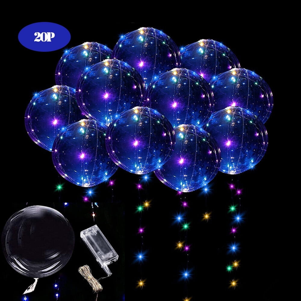 Roam Rider 20 Pack LED Bobo Balloons，Light Up Led Balloons Clear Helium ...