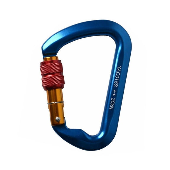 Roam Rider Carabiners Hook Aluminum Alloy Twist Climbing Screw Locking D-Ring 30KN Rescue, Rock Carabiners Clips, Carabiner Gear for Sport Tools Outdoor, Boating, Men, Women(Blue)