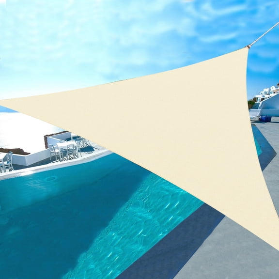 Roam Rider Sun Shade Sail Right Triangle Canopy, Lightweight & UV Block & Water Permeable Shade Sail for Patio Garden Carport Backyard Outdoor Facility and Activities(Cream 8'' x 8'' x 8'')