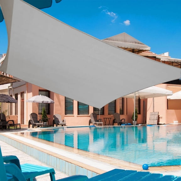 Roam Rider Sun Shade Sails Canopy, Lightweight UV Block Square Shade Sail for Patio Garden Carport Backyard Outdoor Facility and Activities (8''x12'' Gray)