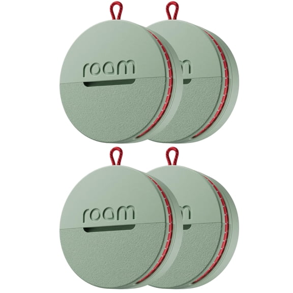 Roam Smart Tracker – No Subscription, Waterproof | Apple & Android | 4-Pack, Green
