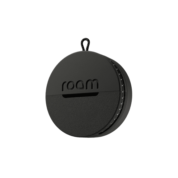 ROAM Smart Tracker  Find Keys, Bags & Luggage | Loud Ring, Waterproof, No Subscription | Apple Find My, Android | Airline-Sharing | 1-Pack, Black