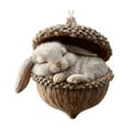 thumbnail image 1 of RoamHome 10cm/4 inch forest animal acorn decoration 15D Acrylic Hanging Ornament Home Party Décor Rabbit, 1 of 5