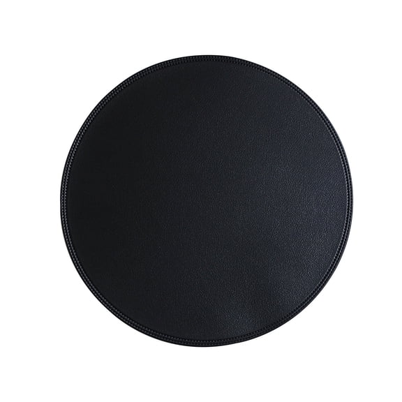 RoamHome 15 Inch Round Faux Leather Placemats - Non-Slip Heat Resistant Table Mats for Dining, Kitchen & Coffee Tables - Easy to Clean Waterproof Place Mats in 4 Colors