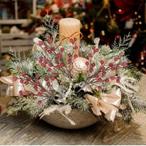 RoamHome 1Pc Christmas White Pine Cuttings 25 Frosted Needle Look Artificial Greenery Stems for Holiday Decor DIY Arrangements Wreaths Garlands Centerpieces