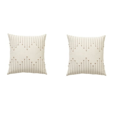 RoamHome 2 Pack Bohemian Throw Pillow Covers 18x18 Inches - Decorative Fabric Cushion Covers for Sofa, Bed, Porch - Washable Cotton Pillow Cases with Hidden Zipper, Fade-Resistant & Durable.
