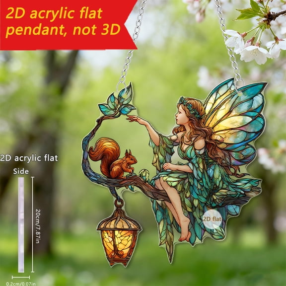 RoamHome 2D Acrylic Christmas Ornaments, Hanging Pendants Decorations for Tree, Window, Garland, Festive Holiday Home & Office Decor