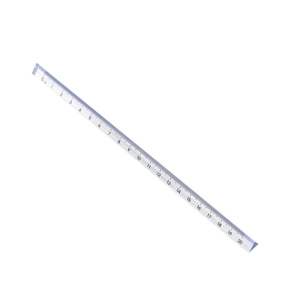 RoamHome 6/8in Clear Plastic Triangular Ruler - Transparent Geometry & Drafting Tool with Precise Measurements for Art & Technical Drawing - Lightweight & Durable