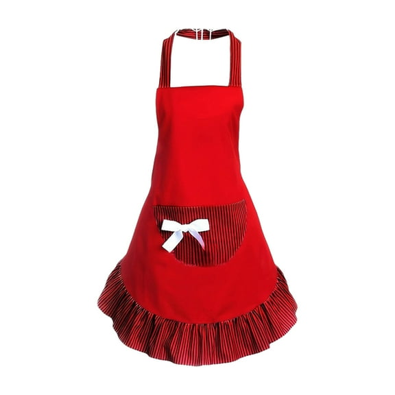 RoamHome Adjustable Bow Apron - Lightweight Kitchen Apron for Restaurant & Home Chefs, Water-Resistant Smock with Pocket, Unisex Cooking Apron for Women/Men ( 29x27.5in)