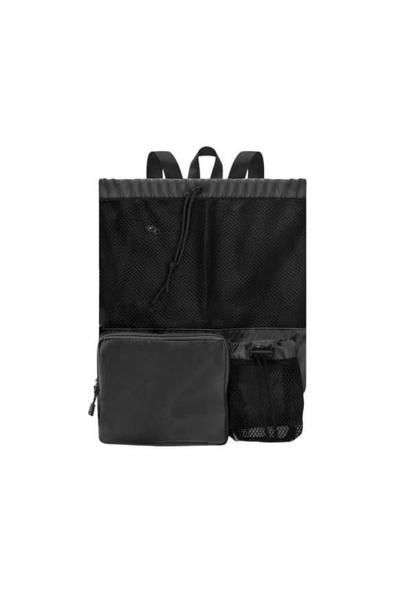 Breathable Mesh Drawstring Backpack for Swimming Gym & Beach - Large Capacity Odor-Resistant Oxford Backpack with Quick Dry Design, Sports Bag for Swimmers, Fitness Enthusiasts