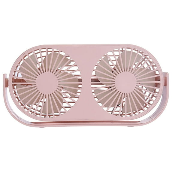 RoamHome Desk Double-Headed Dual-Blade Fan - USB Rechargeable 2000mAh Battery, 3 Speeds, Quiet Operation, Ideal for Home & Outdoor Use, Perfect for Camping & Hot Weather Relief.