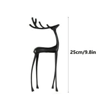 RoamHome European-Style Imitation Plastic Deer Statue, Life-Sized Antique Finish Stag Sculpture for Outdoor Garden Porch Entryway Decor, Weather-Resistant Home Exterior Decor